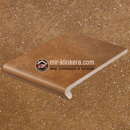 Клинкерная ступень Stroeher Keraplatte Roccia 839 ferro, 340х240х12 мм
