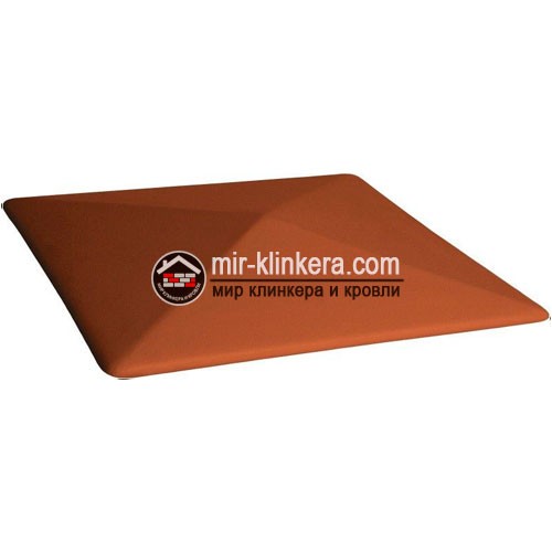 Клинкерный заборный оголовок King Klinker (01) красный 310х445х90 мм