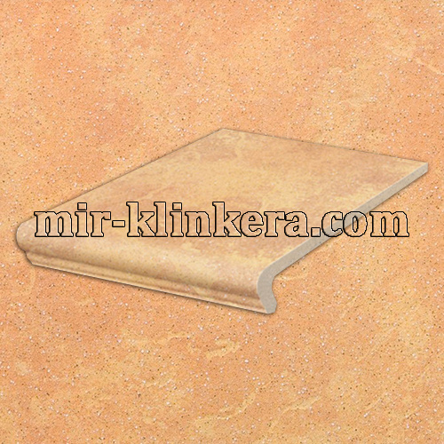 Клинкерная ступень Stroeher Keraplatte Roccia 834 giallo, 340х240х12 мм