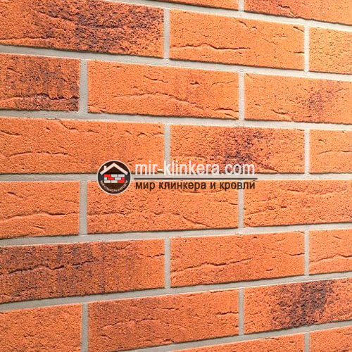 Клинкерная фасадная плитка Feldhaus Klinker R228NF14 Terracotta rustico carbo