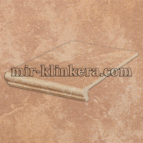 Клинкерная ступень Stroeher Keraplatte Roccia 835 sandos, 340х240х12 мм