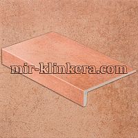 Клинкерная ступень прямой угол Stroeher Keraplatte Aera 750 rubeo