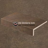 Клинкерная ступень прямой угол Stroeher Keraplatte Asar 640 maro