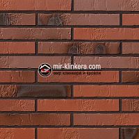 Клинкерная фасадная плитка ABC-Klinkergruppe Longformat Teuto Rot-bunt Kohlebrand Schieferstruktur