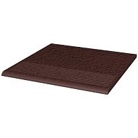 Ступень плоская клинкерная Paradyz Natural Brown Duro рядовая 300х300 мм