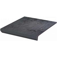 Ступень клинкерная Paradyz Semir Grafit Капинос рядовая 330х300 мм