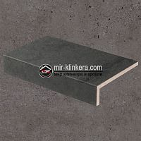 Клинкерная ступень прямой угол Stroeher Gravel Blend 963 black