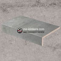 Клинкерная ступень прямой угол Stroeher Gravel Blend 962 grey