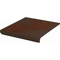 Ступень клинкерная Paradyz Semir Brown Капинос рядовая 330х300 мм