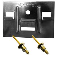 Кляммер + Заклёпка для кляммера для крепления доски с пазом Cedral Click