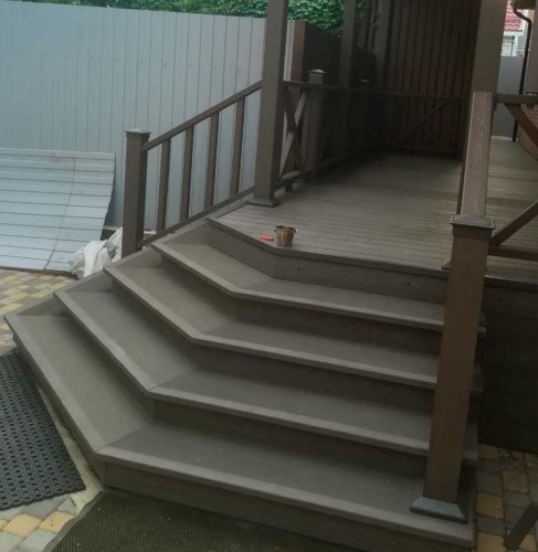 Ступень пустотелая CM Stair Эбен 3000х305х35 мм фото 3