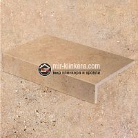 Клинкерная ступень прямой угол Stroeher Gravel Blend 961 brown