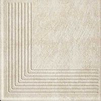Ступень плоская клинкерная Paradyz Scandiano Beige угловая 300х300 мм