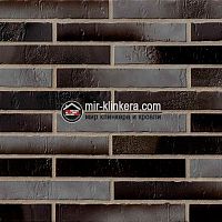 Клинкерная фасадная плитка ABC-Klinkergruppe Longformat Atlantis KohleBrand Schieferstruktur