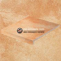 Клинкерная прямоугольная ступень рядовая Loftstufe Stroeher Roccia X 927 rosenglut