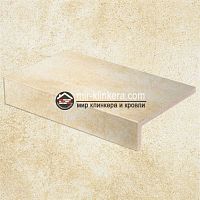 Клинкерная ступень прямой угол Stroeher Keraplatte Roccia X 920 weizenschnee